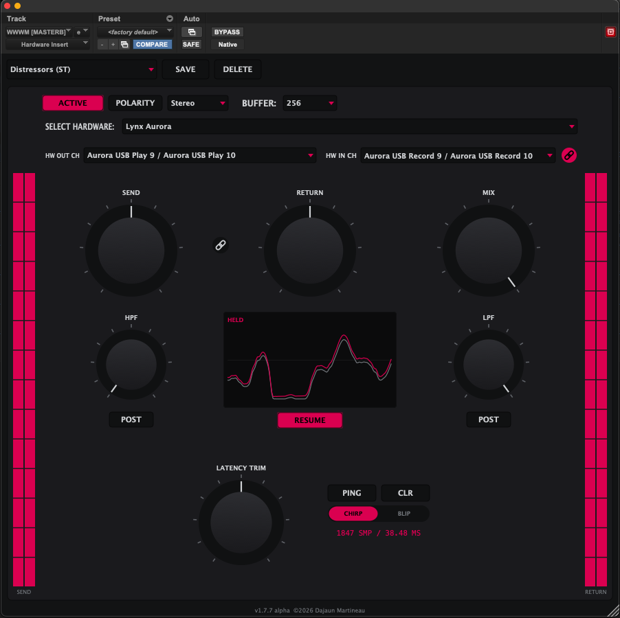Hardware Insert plugin interface
